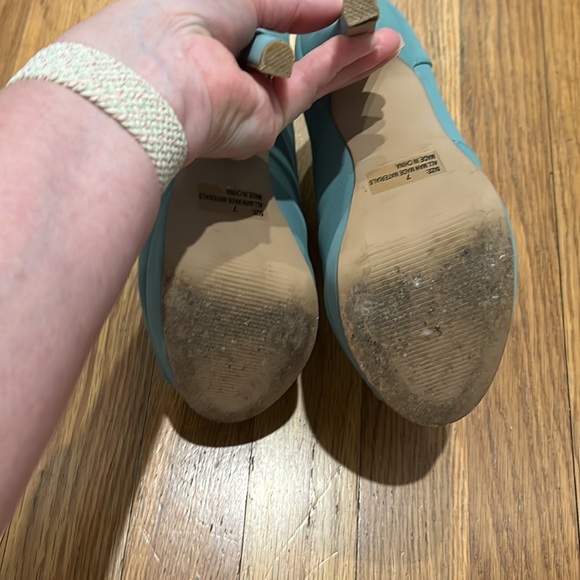 2/$20 Green Platform Peep toe Booties - Picture 5 of 10